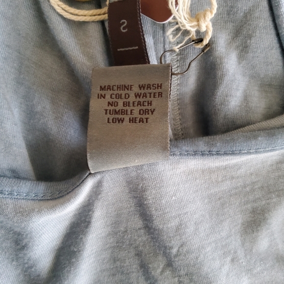 XCVI Wearables Overlay Knit Top Size S Blue New - Picture 8 of 9